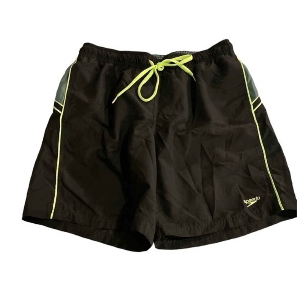 Speedo Black Swimming Shorts Surfo Boarding Size Large EUC #2113